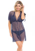 V-NECK DOLMAN SLEEVES TUNIC - POWER MESH